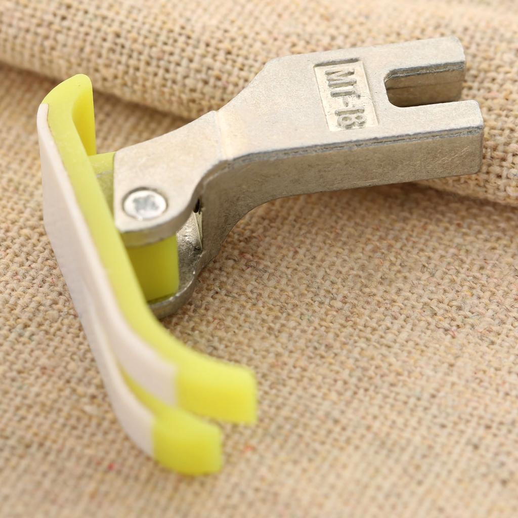 2pcs MT-18 Flat Industrial Sewing Machine Presser Foot Feet Width 1.1cm for Leather Laminated Foam Rubber Fabrics Pile Fabrics