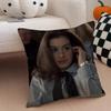 AAnne HHathaway Cushion Cover Throw Pillow Cover Hidden Button Durable Polyester Chair Cushion