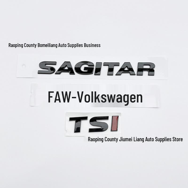 Volkswagen Sagitar 08-22 Black 280TSI Rear Badge and Letter Sticker Set