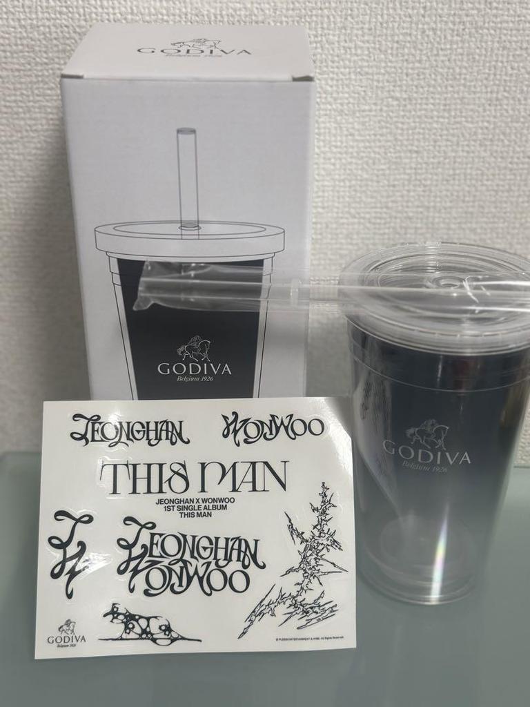 [USED] Korea GODIVA Exclusive SEVENTEEN Jeonghan Wonwoo Tumbler