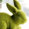 Flocked Rabbit Fairy Garden Statue Figurine Yard Bunny Sculpture Indoor and Outdoor Office Hotel