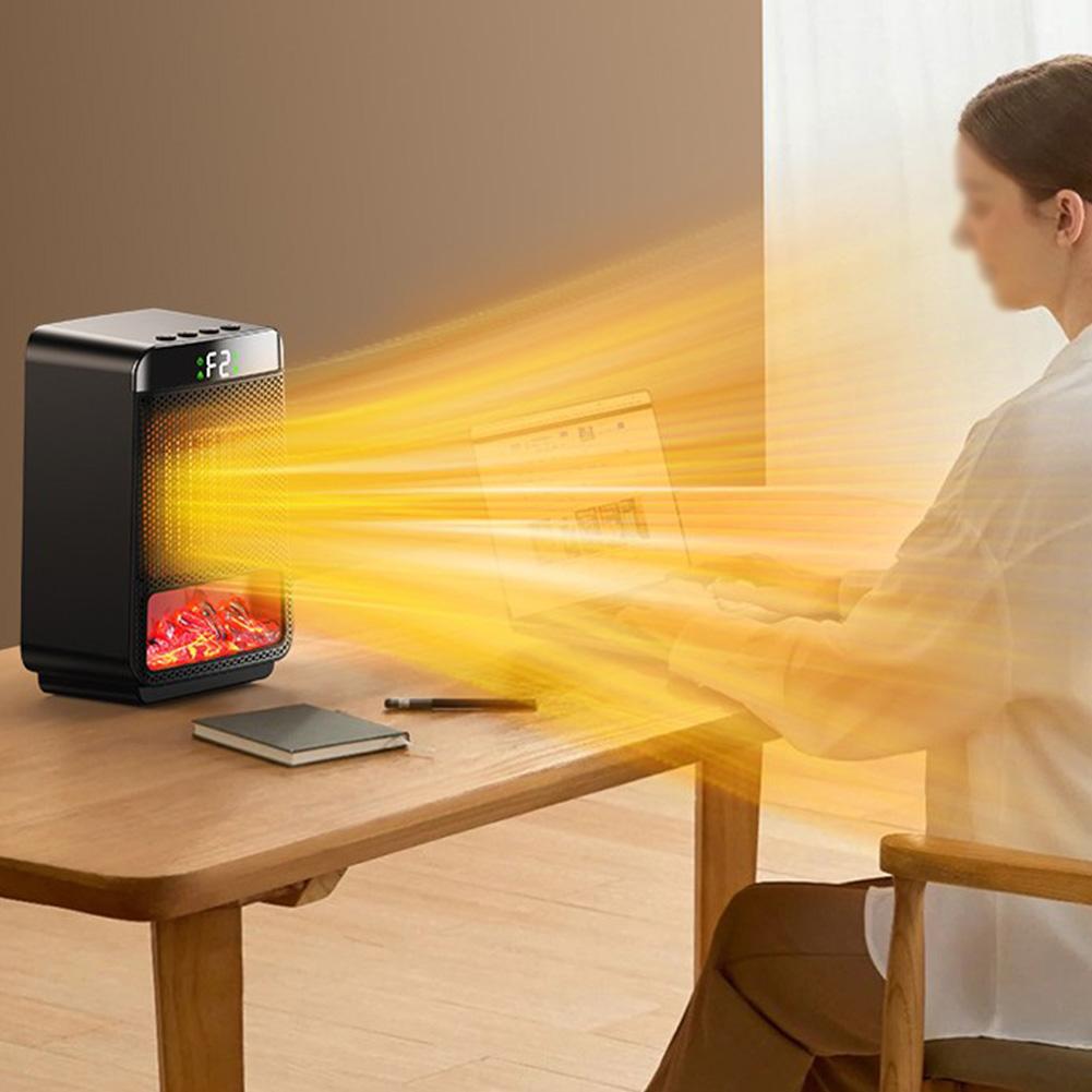 Bedroom Living Room Black Electric Heater Efficient Electric Heater Heaters Bedroom Heater 800W And 1200W Power