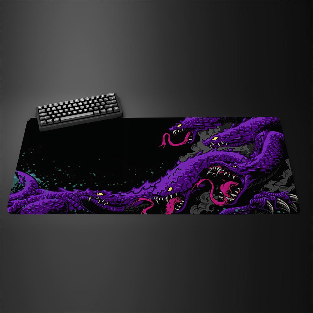 Black Ghost Face Nonslip Mouse Pad Gamer Desk Mat HD Print Japanese Samurai Devil Mask PC Gaming Accessories Computer Table Pad