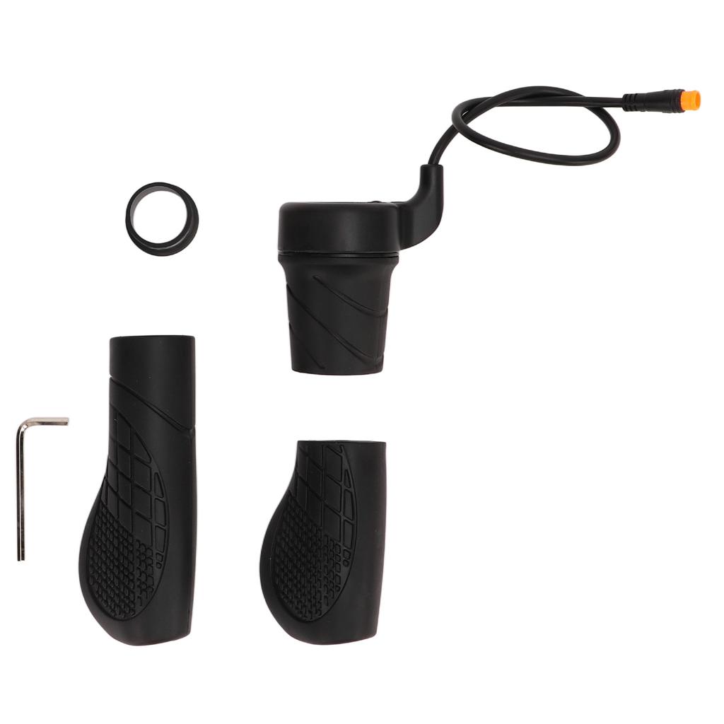 20X Electric Bike Throttle Accelerator Handle Grips Speed Regulating Handle General with Waterproof Connector 24V‑72V