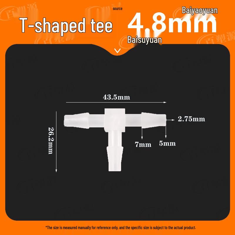 Т-образный Y-образный высокотемпературный пластиковый штуцер-соединитель для шланга 2,4-8 мм