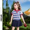 ASK JUNIOR Girls' Summer Polo T-Shirt & Pleated Skirt Set