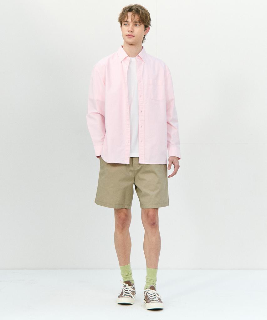 BASIC HOUSE Cotton String Band Half Pants Beige Lzhp3104 (B Type)