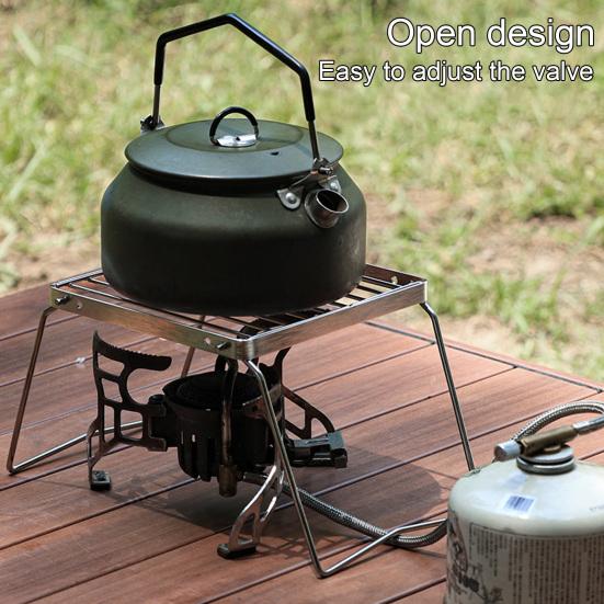 Folding Outdoor Camping Stove Grill Portable Heavy Duty Stainless Steel Backpacking Cooking