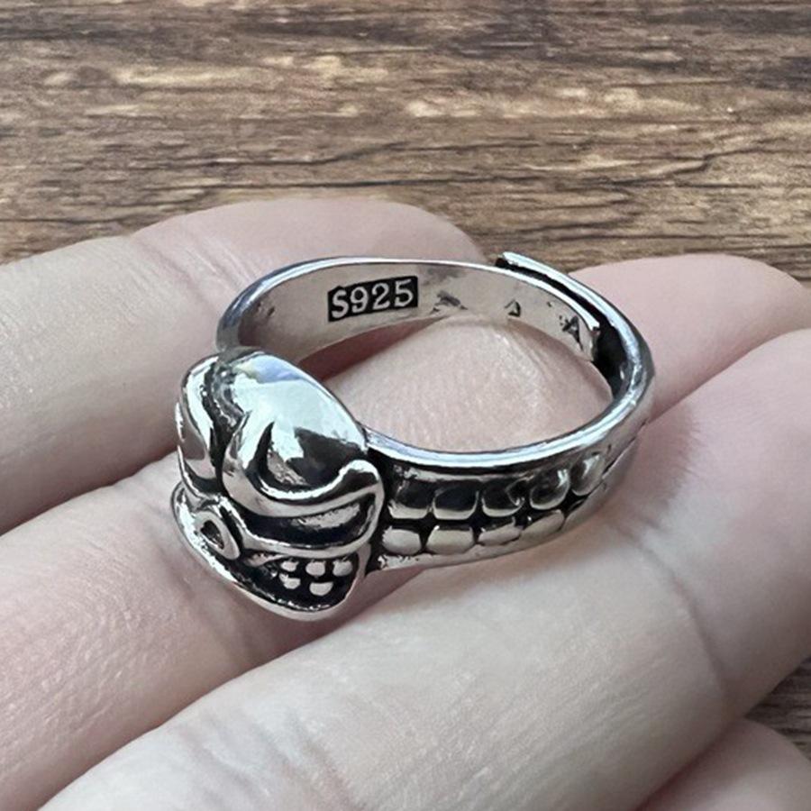 European and American Jewelry Punk Skull Ghost Head Men's Ring