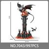 MOC Lord Rings Movie The Fell Beast Magic Tower With Led Lights Magic Fortress Castle Assemble Collection Bricks Model Toys Gift