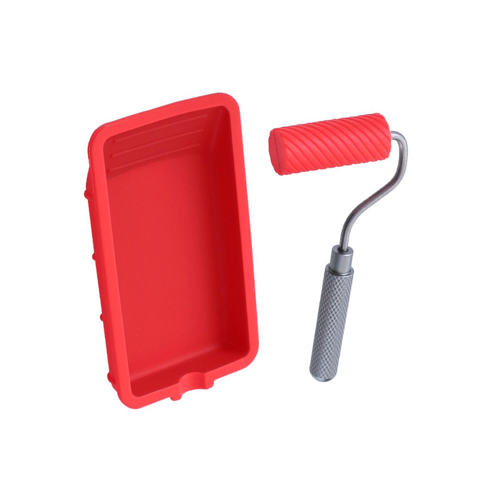 

Модернизированный силиконовый валик с набором кистей и поддоном для покраски стен завершает покраску дома для улучшения дома