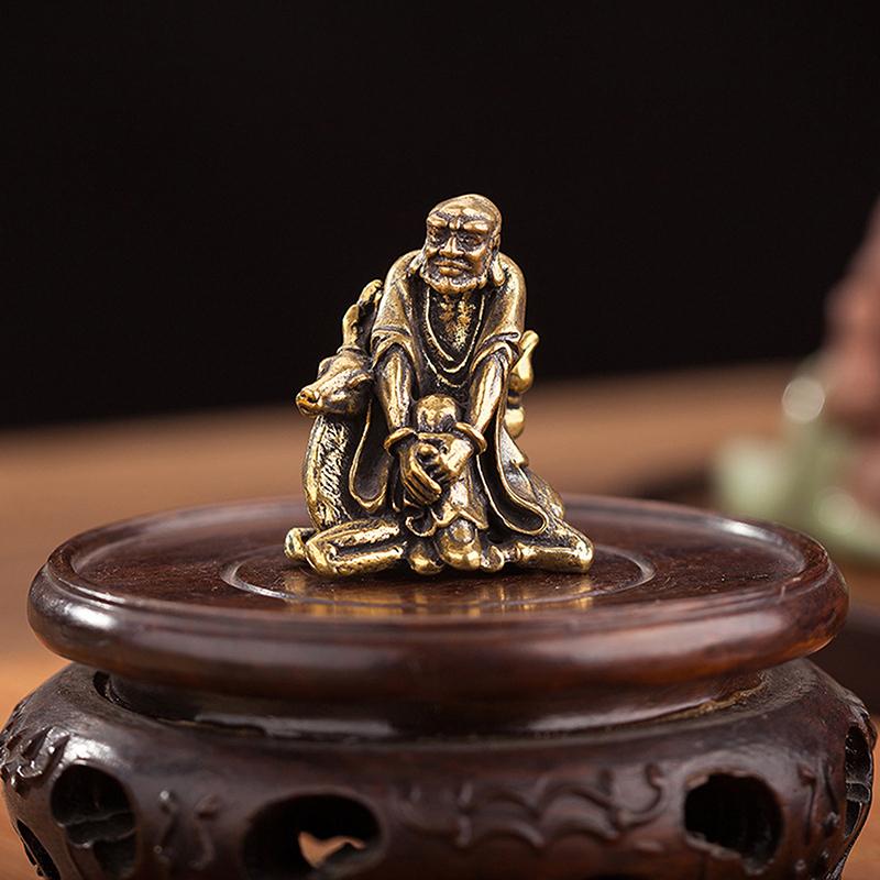Eighteen Arhats Miniature Retro Mini Buddha Decoration Study Office Home Decoration Brass Statue Crafts