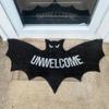 Yousheng Halloween Welcome Doormat Absorbent Plush Floor Mat Unwelcome Bat Door Mat for Spooky Season Front Door Entrance Home Decor