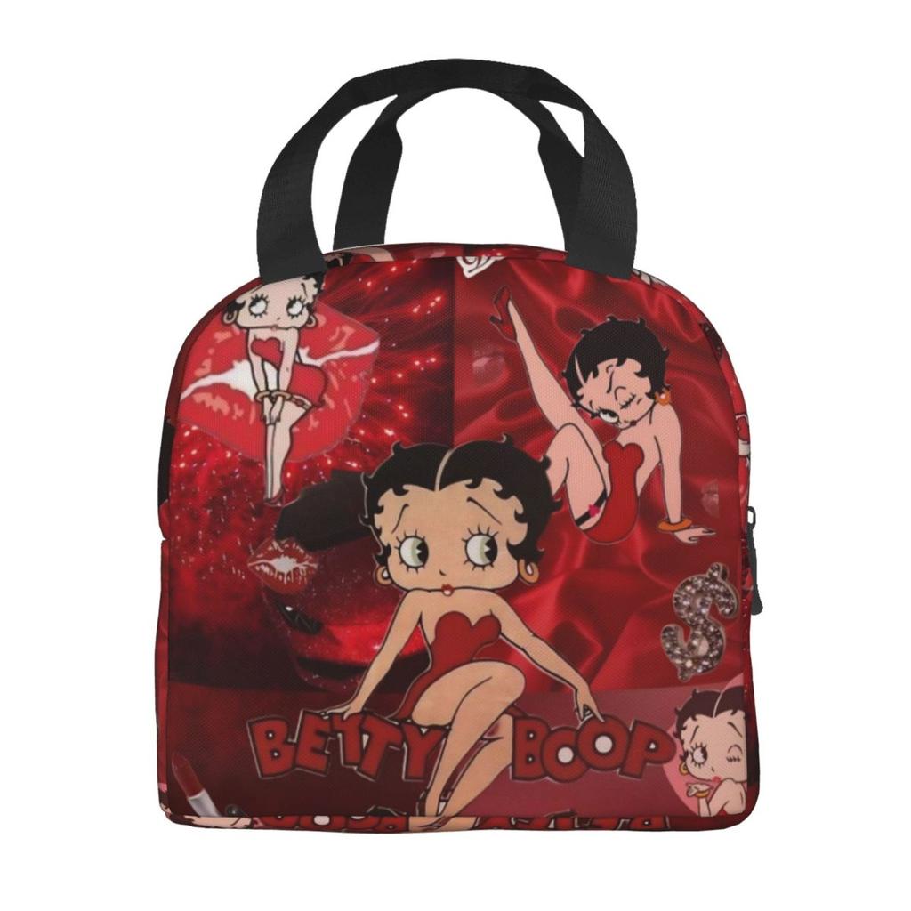 B-Bettys Boops Insulated Lunch Bag Food Container Portable Cooler Thermal Lunch Boxes For School Office