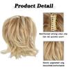 MISS WIG Synthetic Short Wavy Ponytail Extensions Deformation Claw Ponytail Style For Women Daily Party Wear