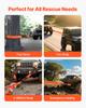 VEVOR Recovery Tow Strap 76.2 Mm, 2.4 M 16329 Kg Break Strength, Triple Reinforced Loop Straps, Tree Saver, Winch Line Extension Strap