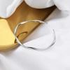 925 Sterling Silver Möbius Loop Bangle - Youthful, Niche Design Women's Bracelet