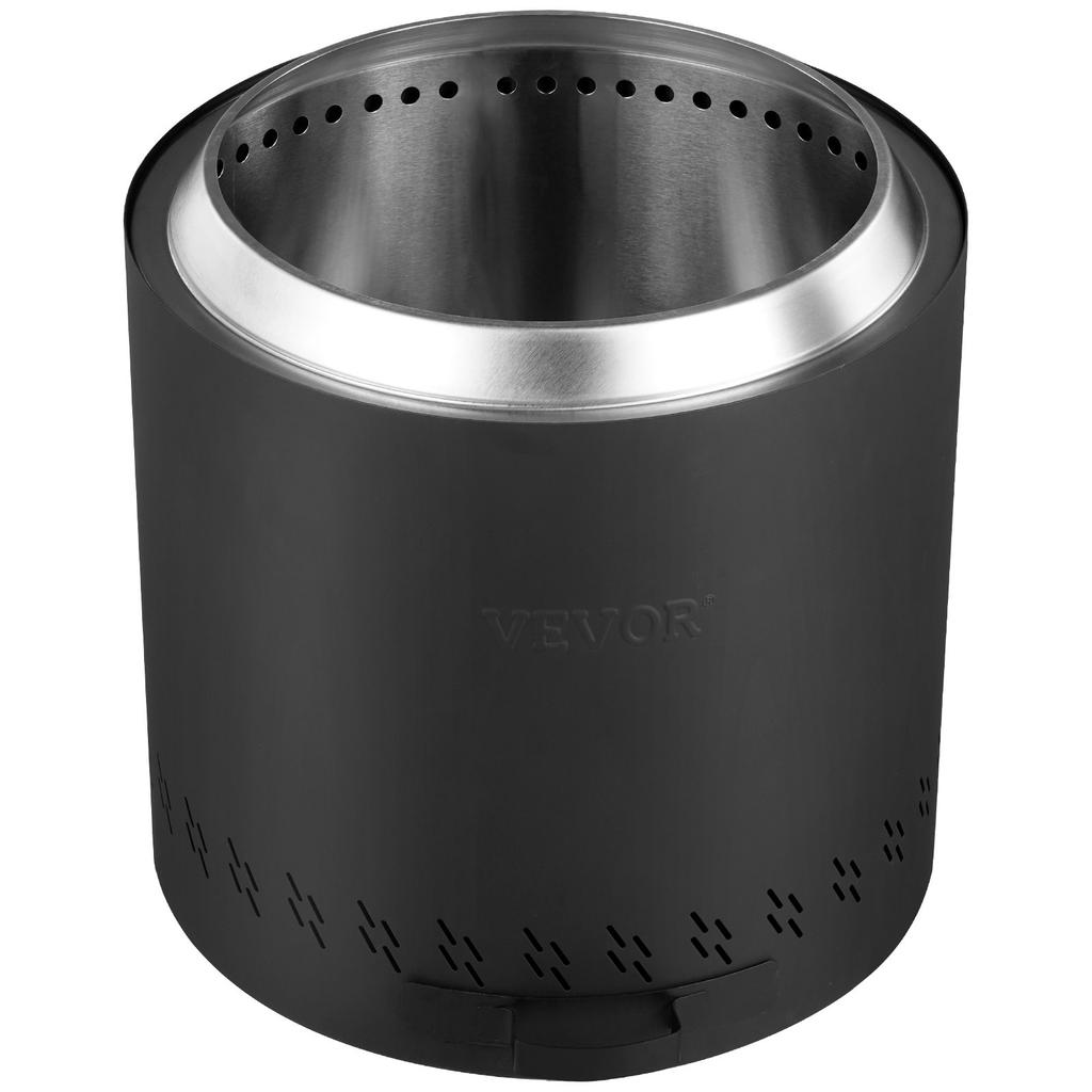 VEVOR Smokeless Fire Pit Stove Bonfire 40 Cm Dia Wood Burning Stainless Steel