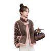 Fleece fur integrated coat women's new small winter new imitation lamb wool short thickened locomotive cotton clothes