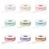 Happy birthday Organza Ribbon 2.5cm Width Lurex Ribbon Bow Making Satin Ribbon  Gift Packing