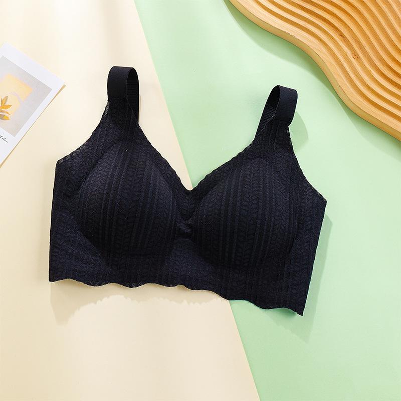 

Жіноча білизна великого розміру збирає без кісточок, щоб закрити підгруддя, запобігає провисанню, тонкий бюстгальтер 115C чорний