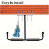 1pc Heavy-Duty Ceiling-Mounted Garage Storage Hook Rack - Overhead Hanging Shelf with Metal Hooks Suitable for Hanging Hoses, Wood, Bulky Items