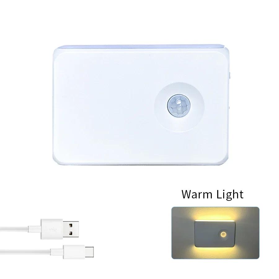 

Rechargeable LED Human Body Sensor Light Motion Sensor Night Light Magnetic Cabinet Lights RGB Wall Lights for Bedroom Corridors