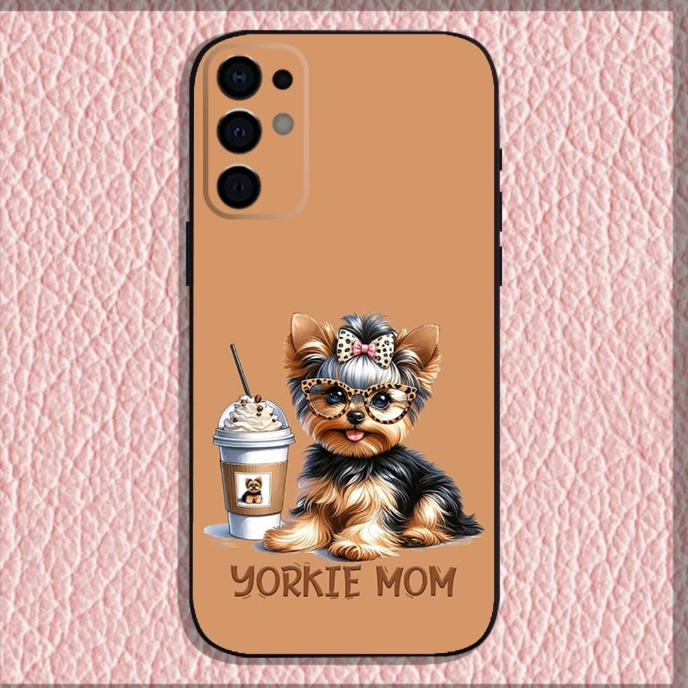 Pet Cute Dog Yorkshire Terrier Phone Case For Samsung S24,S21,S22,S23,S30,Ultra,S20,Plus,Fe,Lite,Note,10,9,5G Black Soft Shell