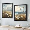 2pcs/set Flower Lake Art Oil Painting Canvas with Wood Frame Draw Wall Decor Home Living Room Decorations 30x40cm