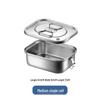 304 Stainless Steel Bento Lunch Box with Lid & Handle - Portable, Sealed Meal Container for Students & Office Workers
