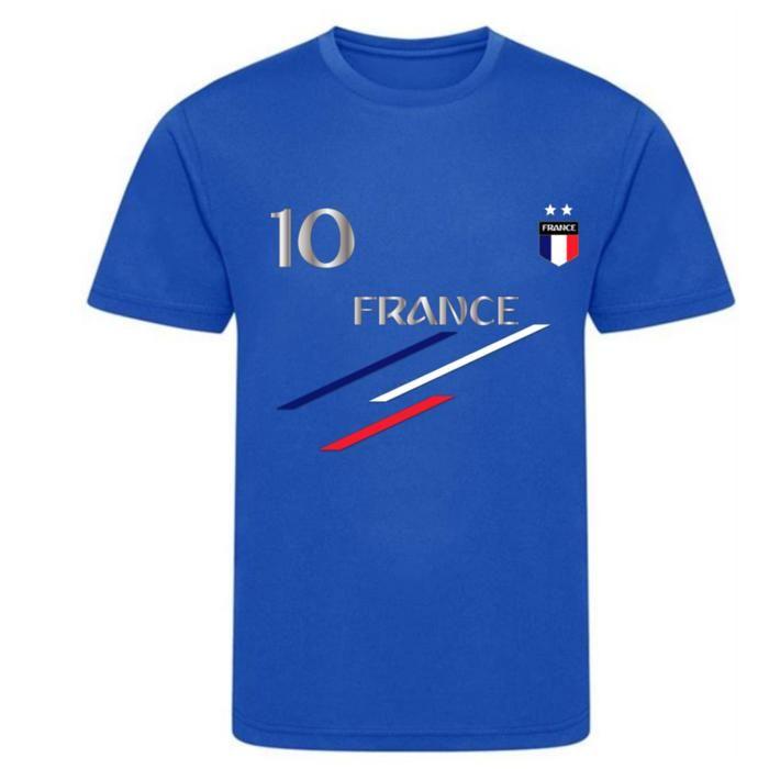 Football Set (jersey and Shorts) - NPZ - Style France - 9-11 Years - Royal Blue - Long Sleeves