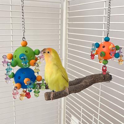 Juguete de Plástico de Loro Colorido para Trepar, Morder y Roer Decoración de Jaula para Periquitos, Cacatúas, Loros Suministros para Pájaros