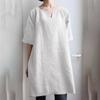 BITCED Fashion Summer Spring Solid Color Print Short Sleeve V-Neck Casual Dresses
