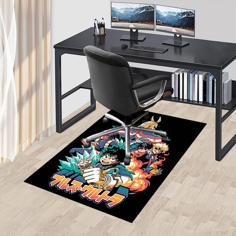 

1pc Plus Ultra Chair Mat: Anime Cartoon Design Office Rug with Ultra Cool Characters for Desk, Home Decor, Gaming Room - Non-Slip Carpet Suitable for 60cm by 90cm