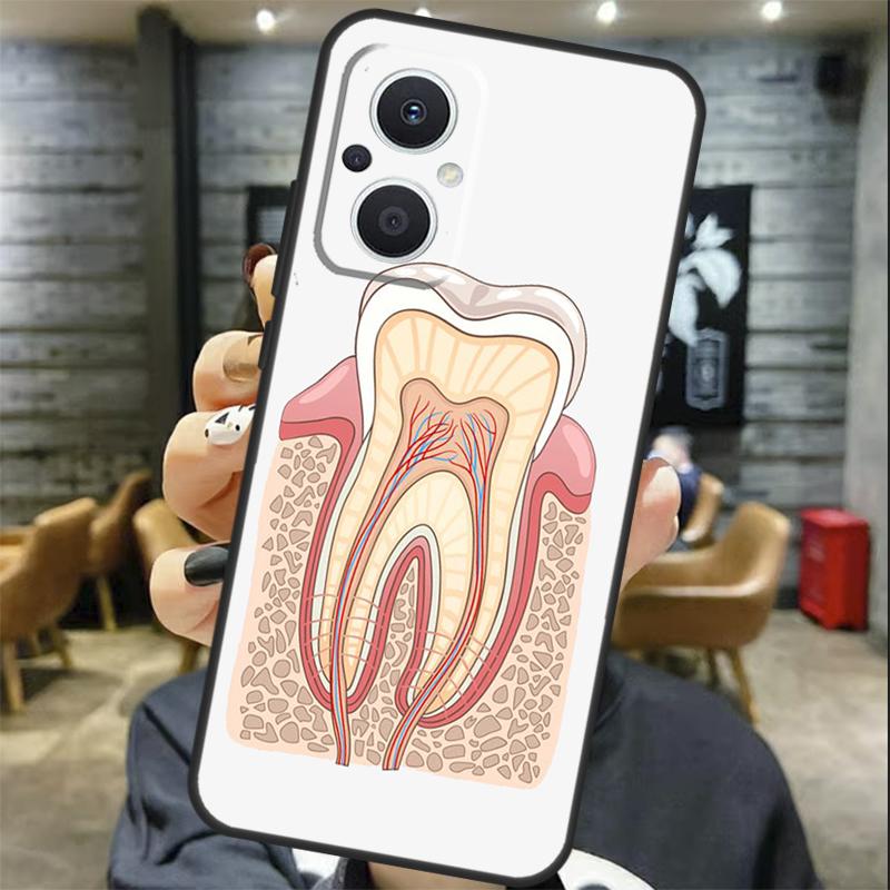 Cartoon Dentist Dental Teeth Case For OPPO Reno 13 13F 12 F 11 8T 7 8 10 Pro OPPO Find X8 X6 Pro X3 X5 Lite Cover Coque