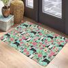 Bull Terrier Multi-color Heads Carpet Mat Anti-Slip Rubber Backing Rug for Pet Lover Home Decoration Bone Prints Fun Door Mat