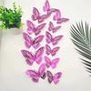 12 Pcs 3D Butterfly Wall Decor 3 Sizes Butterfly Wall Decals for Room Wall Decor Self-Adhesive Removable Stickers for Party