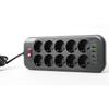 Surge Protector EU 10-Outlet Strip Built-in USB Ports Surge Protection Overload Protection Space-saving Layout