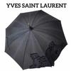 Used Yves Saint Laurent Long Umbrella Parasol Floral Embroidery