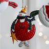 Cartoon Xmas Tree Embellishment Retro Metal Christmas Decorations Xmas Tree Hanging Pendant