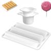 1 Set Bakformar Bakplåt 20x14.5x2.1cm Runda Cake Pops Formar Cake Pops Utstickare Set Med Bricka För Bakning Bröllopsdesserter
