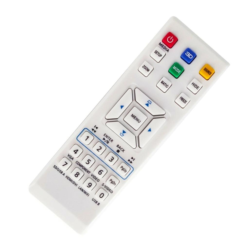 Replaced Remote Control Fit for E-26091 E-26171 E152D EV-S60H H5360BD Projector Q-3101 Remote Control Replacement White