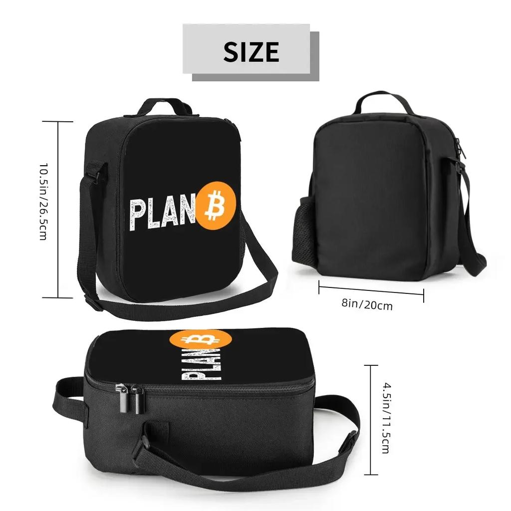 Custom Plan Bitcoin Lunch Bag Men Women Cooler Warm Insulated Lunch Boxes for Kids School Children