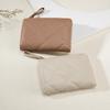 Women's Multifunctional Large Capacity Wallet - Solid Color, Small Diamond Design, Multi-Color Card Holder & Coin Purse for Autumn/Winter