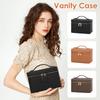 PU leather Cosmetic Bag Women Vanity Case Large Capacity Luxury Portable Travel Toiletry Bags Makeup Organizer