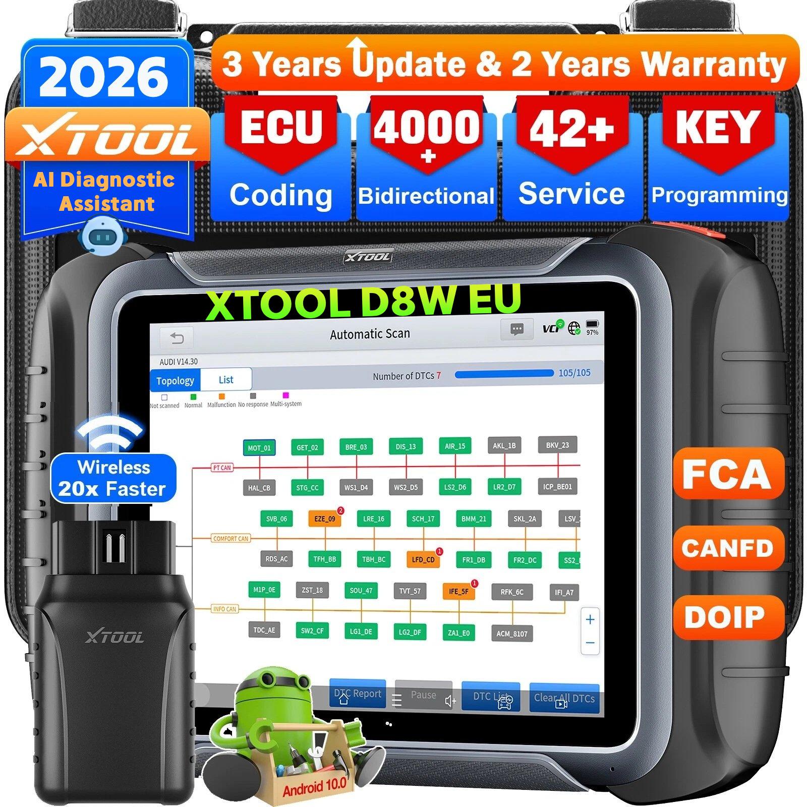 ES noliktava XTOOL D8W ES Obd2