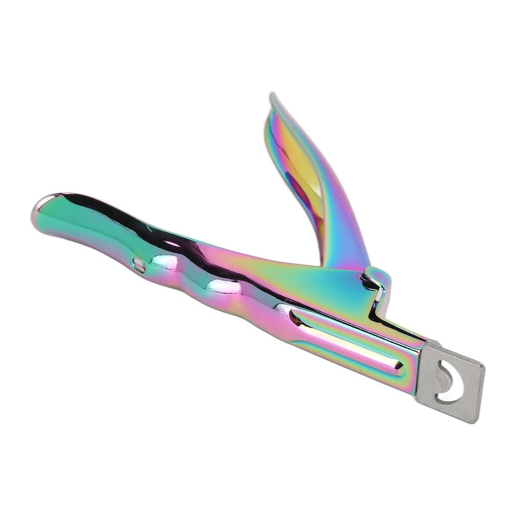 Nageltip-Cutter U-Form DIY Trimmen Edelstahl Tragbarer Nageltip-Pfleger für Schönheitssalon Bunt