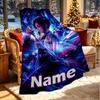 Custom Name Personalized Demon Slayer Print Blanket, Home Decor, Bedroom, Sofa, Camping, Couch, Gifts for Birthday ChristmasEnthusiasts