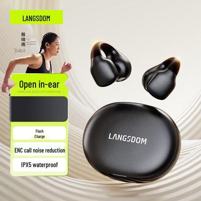 Lanston Open-Ear Clip-On Bone Conduction Wireless Bluetooth Earphones