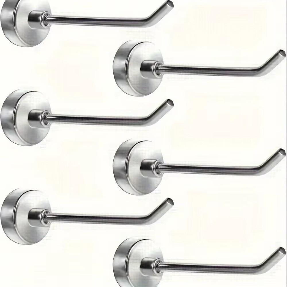 1/5PCS Wall-mounted Metal Strong Magnetic Hook Magnet Holder  Kitchen Bathroom Accessories